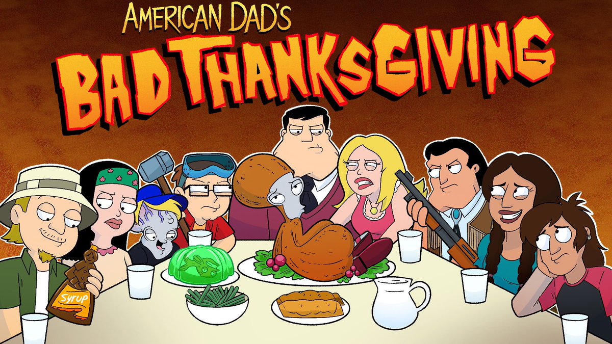 🚨NEW VIDEO🚨

American Dad has some of the best Christmas specials in animation history, and their Halloween specials pretty good, too! And their Thanksgiving specials?...

…well, let's discuss about those.

Likes and retweets appreciated!

(Link in replies)