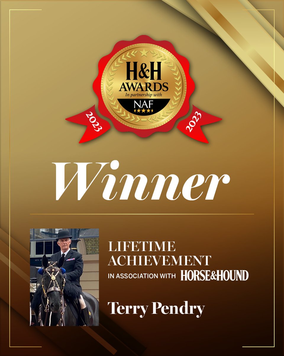 horseandhound's tweet photo. We are proud to present Terry Pendry, stud groom to The late Queen, with the Lifetime Achievement award at the Horse &amp; Hound Awards 2023  #HHAwards23 https://t.co/LKlyuu0rLW