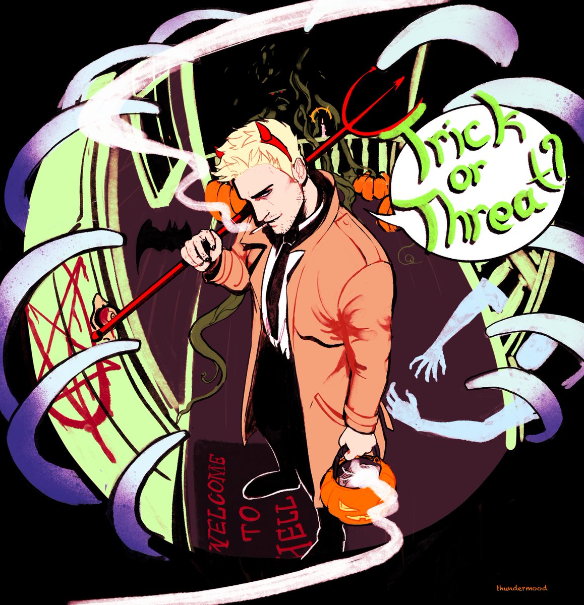 thunder_mood's tweet photo. forgor to post my #Halloween doodle💀
#DCcomics #dc #dcconstantine #John_Constantine #Hellblazer #vertigo #Fanart #digitalart #sketch #Constantine https://t.co/x90WZXUx5I