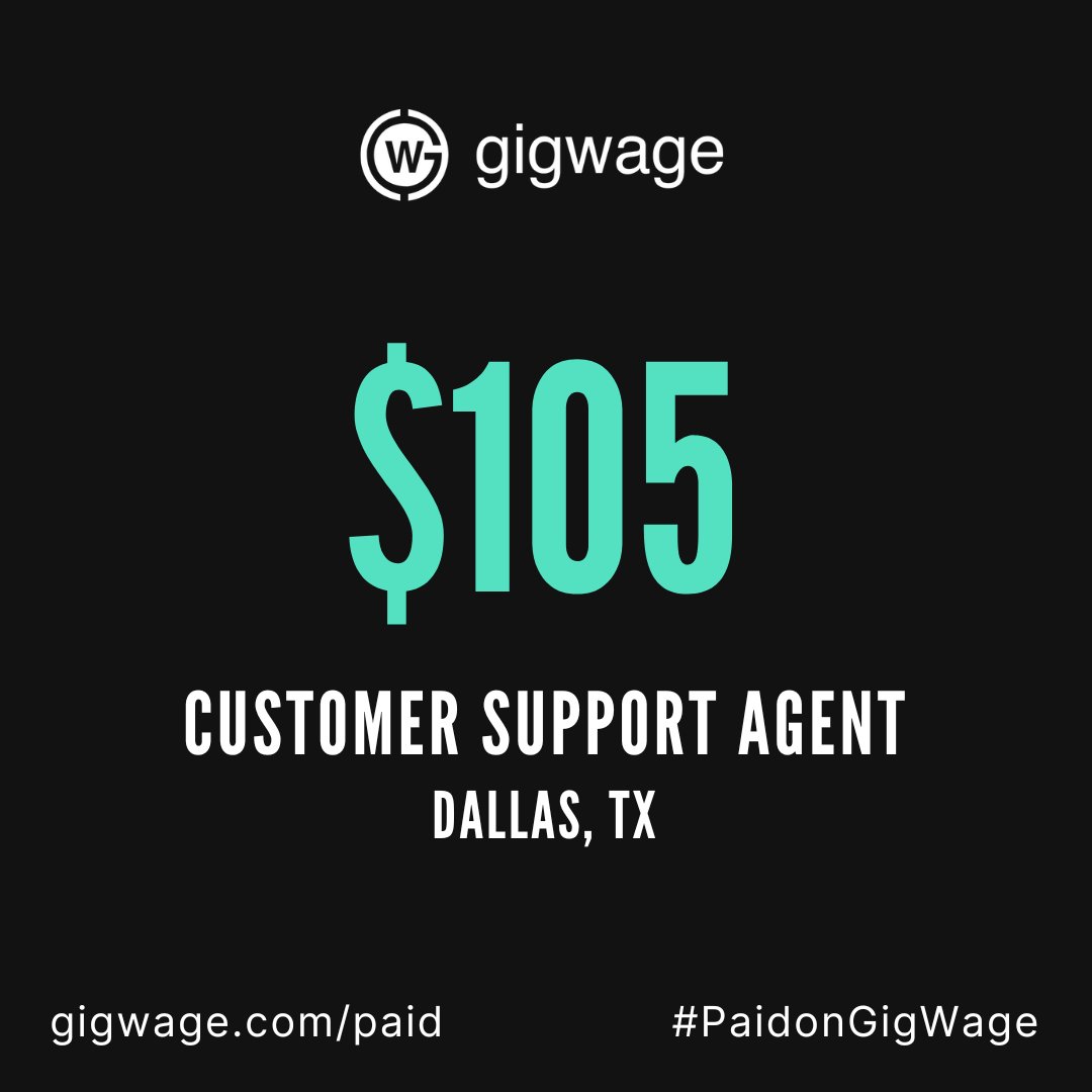 Customer support agent #PaidonGigWage