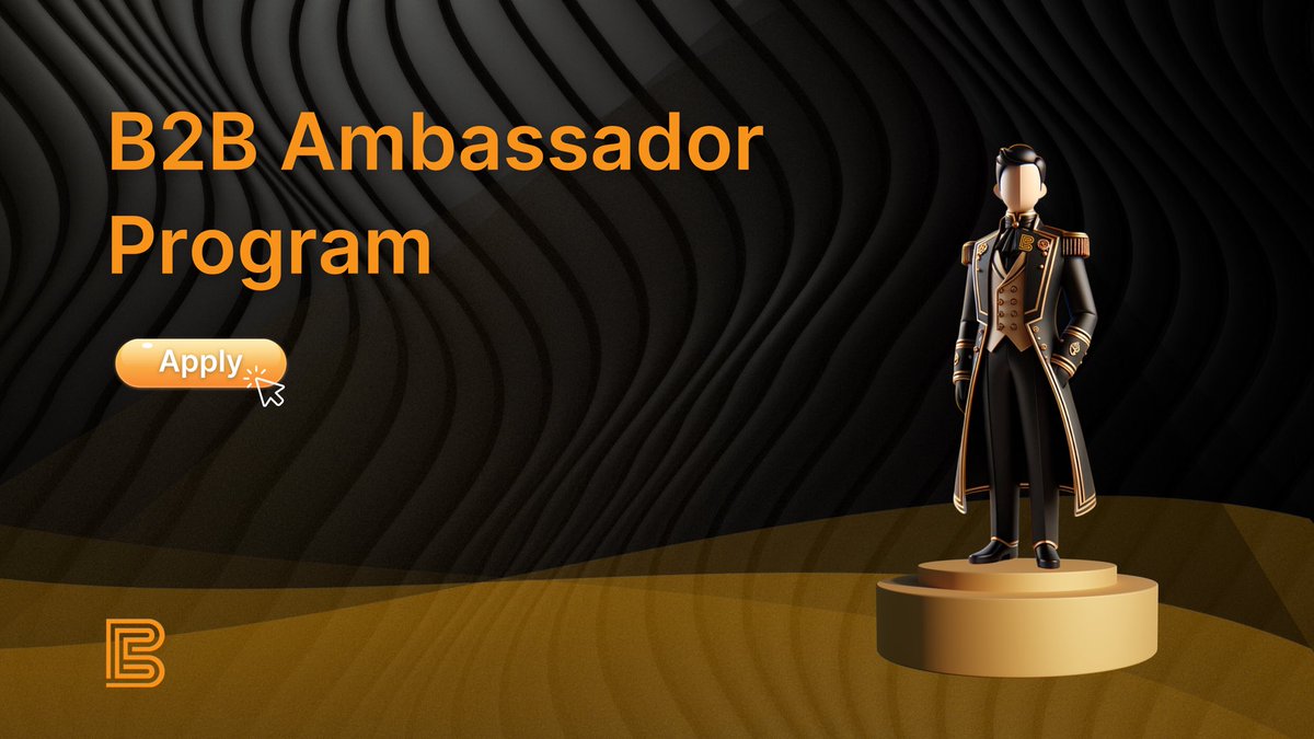 BTCB2B's tweet photo. A reminder for those who are interested in becoming a #B2B #Ambassador: Apply NOW โก๏ธ https://t.co/c0BZufCU8L
Check out the details here: https://t.co/w3sON5pzZh https://t.co/iQZOzNSLIN