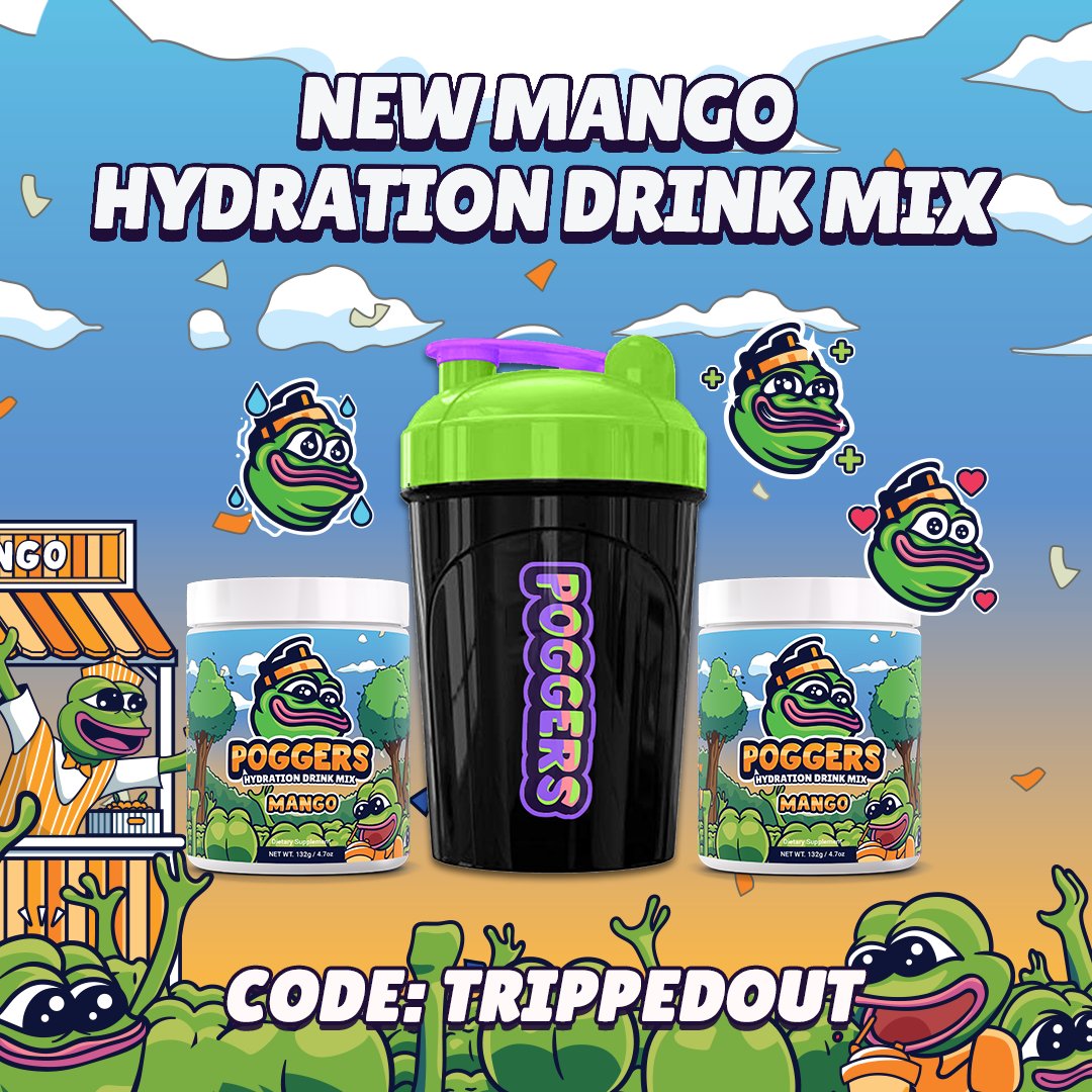 Sean_Trip's tweet photo. 🎁@DrinkPOGGERS🍹

👁️ Wanted to
🫴Offer 
🫵You 
👇
CODE:#TRIPPEDOUT /for/ 10% OFF

Try the 🆕 🥭MANGO 🥭🆕 Flavor 

🥭https://t.co/x7Bc3hKDT9🥭

USE CODE: #TRIPPEDOUT 

#Gamer #Streamer #GamerFuel #GamersDrink #CallofDuty #SupportSmallStreamers #Poggers #ApexLegends #FortniteOG https://t.co/aThI8wRoWl