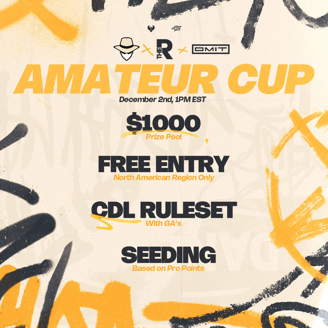 The Rotation (@_therotation) on Twitter photo ‼️ The Rotation x <a href="/OMiTGG/">OMiT</a> x <a href="/CallofDutyAgent/">CODAgent</a> NA Amateur Cup, sponsored by <a href="/UNiTEGaming/">UNiTE Gaming™</a> and <a href="/4thSpaceEsports/">Fourth Space Esports</a>
🔸 December 2nd
🔸 $1000 Prize Pool
🔸 FREE ENTRY
🔸 Pro Points Seeding
🔒 SIGN UP HERE: docs.google.com/forms/d/e/1FAI… ‼️ The Rotation x <a href="/OMiTGG/">OMiT</a> x <a href="/CallofDutyAgent/">CODAgent</a> NA Amateur Cup, sponsored by <a href="/UNiTEGaming/">UNiTE Gaming™</a> and <a href="/4thSpaceEsports/">Fourth Space Esports</a>
🔸 December 2nd
🔸 $1000 Prize Pool
🔸 FREE ENTRY
🔸 Pro Points Seeding
🔒 SIGN UP HERE: docs.google.com/forms/d/e/1FAI…