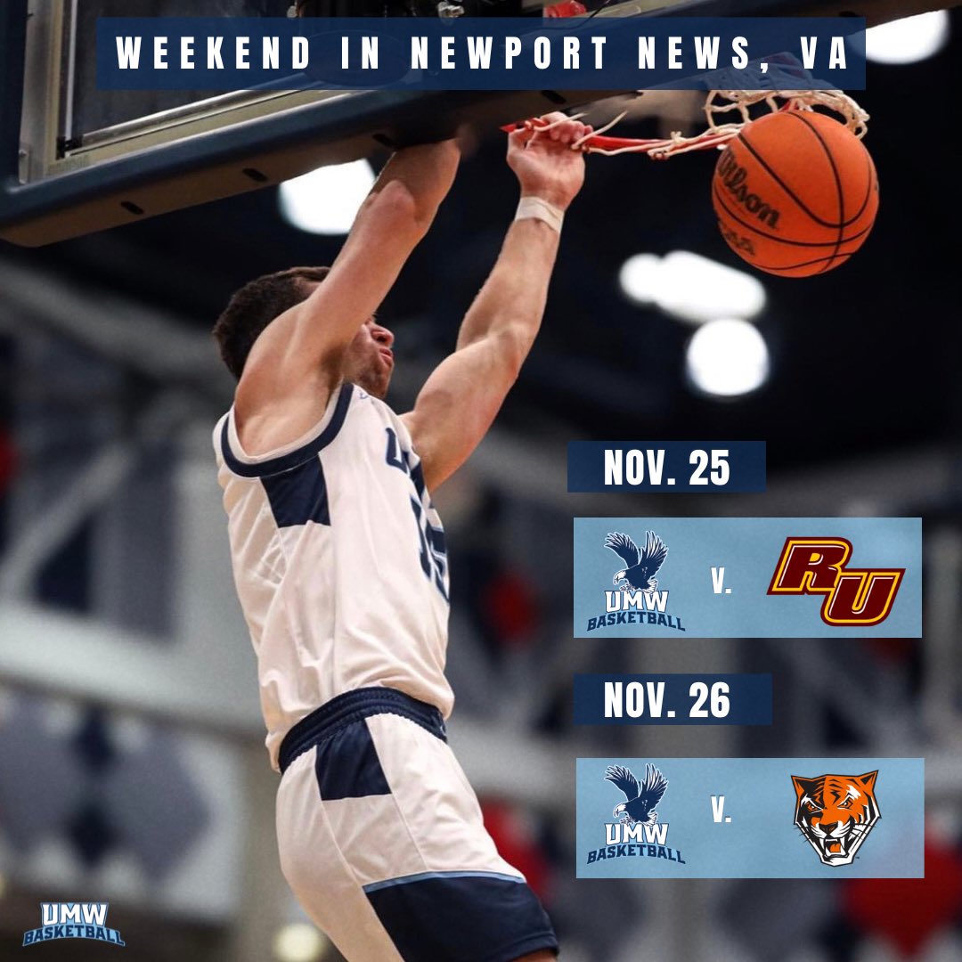 UMW_Basketball's tweet photo. 𝘞𝘦𝘦𝘬𝘦𝘯𝘥 𝘮𝘢𝘵𝘤𝘩𝘶𝘱𝘴 🔜

This weekend the Eagles travel to Newport News, VA to take on Rowan University &amp; Buffalo State 🦅 https://t.co/kjrTGKNM7y