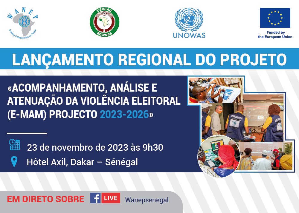 WANEP_Regional's tweet photo. 🔴Junte-se a nós amanhã para o lançamento regional de #EMAM!

Acompanhe ao vivo⬇️ https://t.co/qHpj7vLebT
