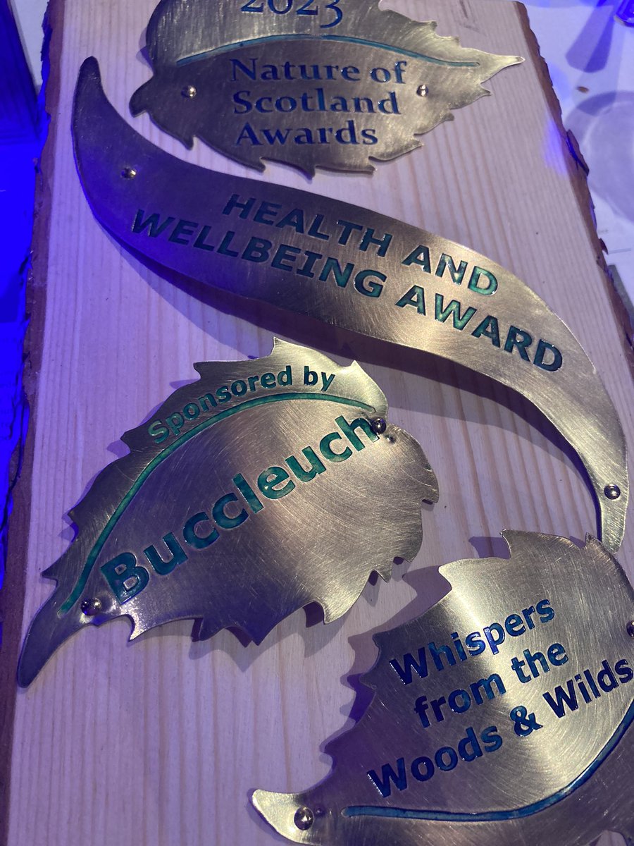 #NatureOfScotland  Scottish Badgers “Whispers from the Woods and Wilds”  won category award Mental Health and Well-being. Such a landmark for Scotland’s inclusion and kindness.