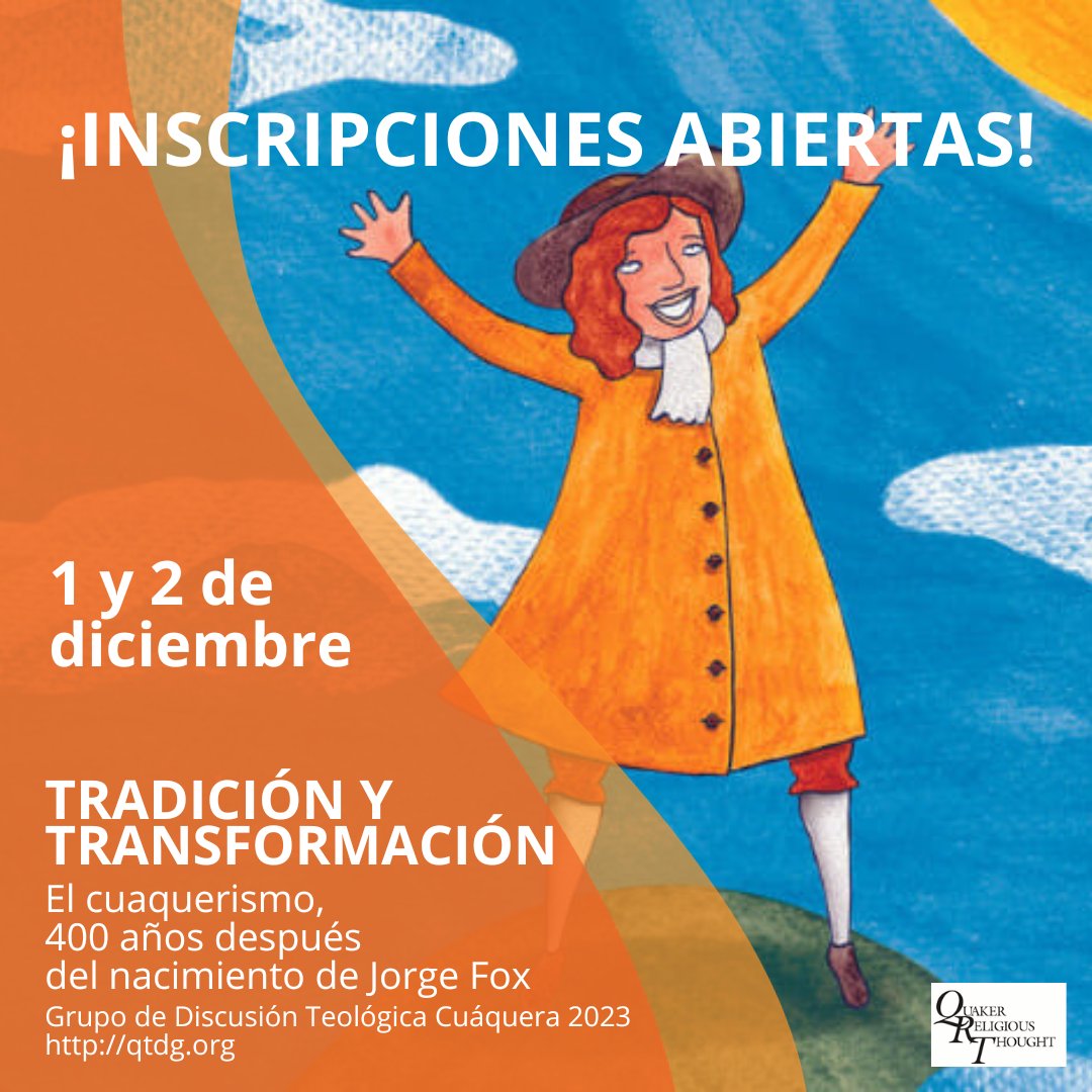 ¡Estamos complacidos de anunciar a nuestros panelistas y el enlace de  inscripciones para el Grupo de Discusión Teológica Cuáquera 2023! qtdg.org/2023/11/22/ins…