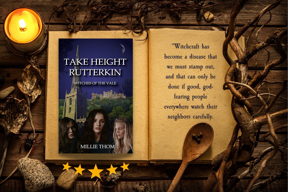 TAKE HEIGHT, RUTTERKIN ~ 17th century   

#histfic 🧙‍♀️ #witchtrials #James1 #spells 
#Bottesford #ValeofBelvoir 

author.to/MillieThomAmaz… ~   

A beautifully written story of #witchcraft, folklore and subservience to the landed gentry

@MillieThom
