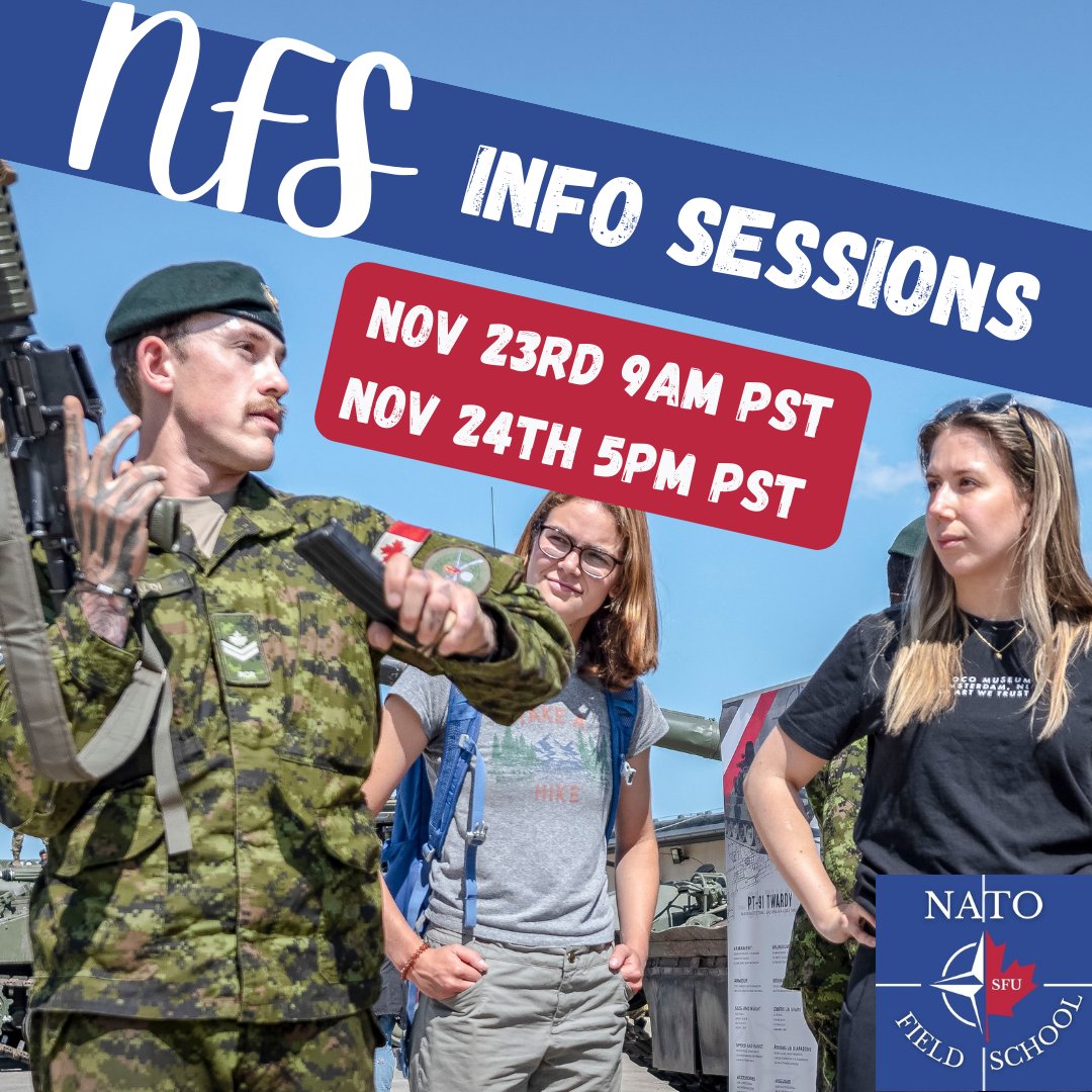 Join us tomorrow and Friday to learn more about where you'll go, what you'll see, and who you'll meet when you join the 2024 NATO Field School! Register here: docs.google.com/forms/d/e/1FAI…

#wearenato #nato2030 #studyabroad #natofieldschool