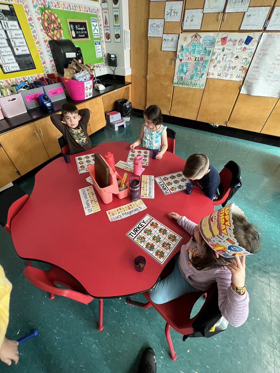 MrsDriscoll_'s tweet photo. Today we had so much fun playing turkey bingo! We practiced direction words such as across, down and diagonal! 🦃💛🧡🤎 https://t.co/QXxLmLzEZm