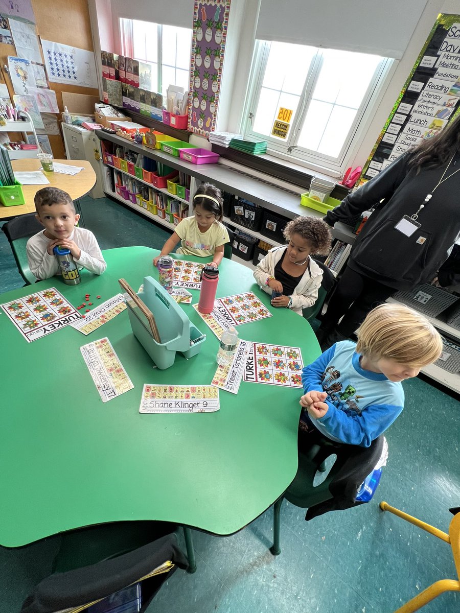 MrsDriscoll_'s tweet photo. Today we had so much fun playing turkey bingo! We practiced direction words such as across, down and diagonal! 🦃💛🧡🤎 https://t.co/QXxLmLzEZm