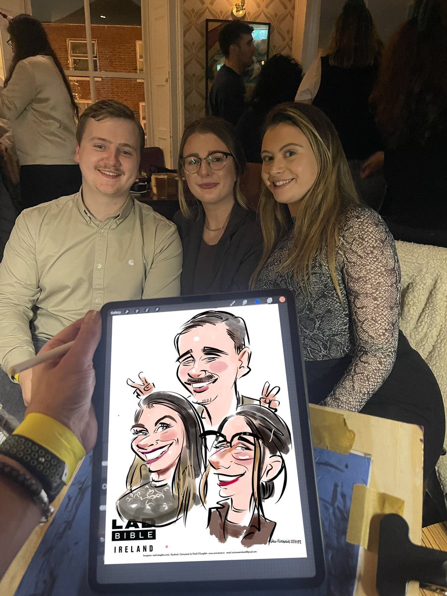 Just a couple of my creations from tonight's gig for LADbible Ireland @LadbibleIreland #Ladbible #Caricatures #procreateart #DigitalCaricatures