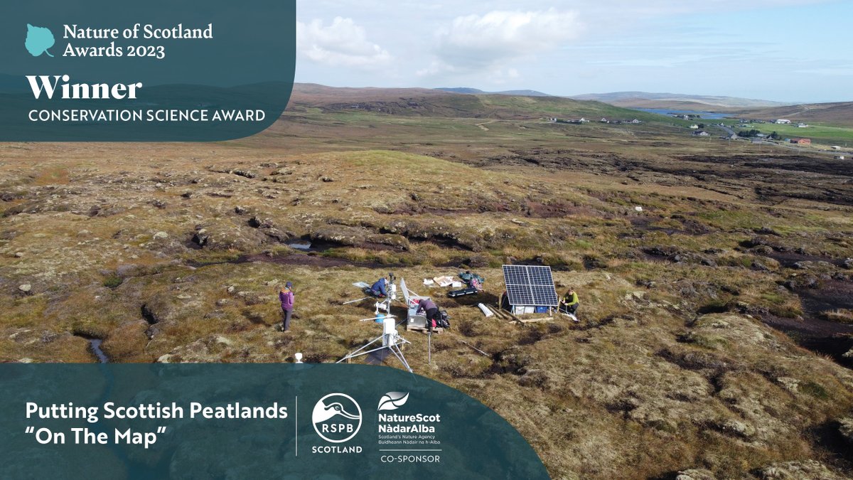 This year's winner of the #NatureOfScotland Conservation Science Award is Putting Scottish Peatlands “On The Map”. Our judges were so impressed by the national and international applicability of their research. Huge congratulations!🎉