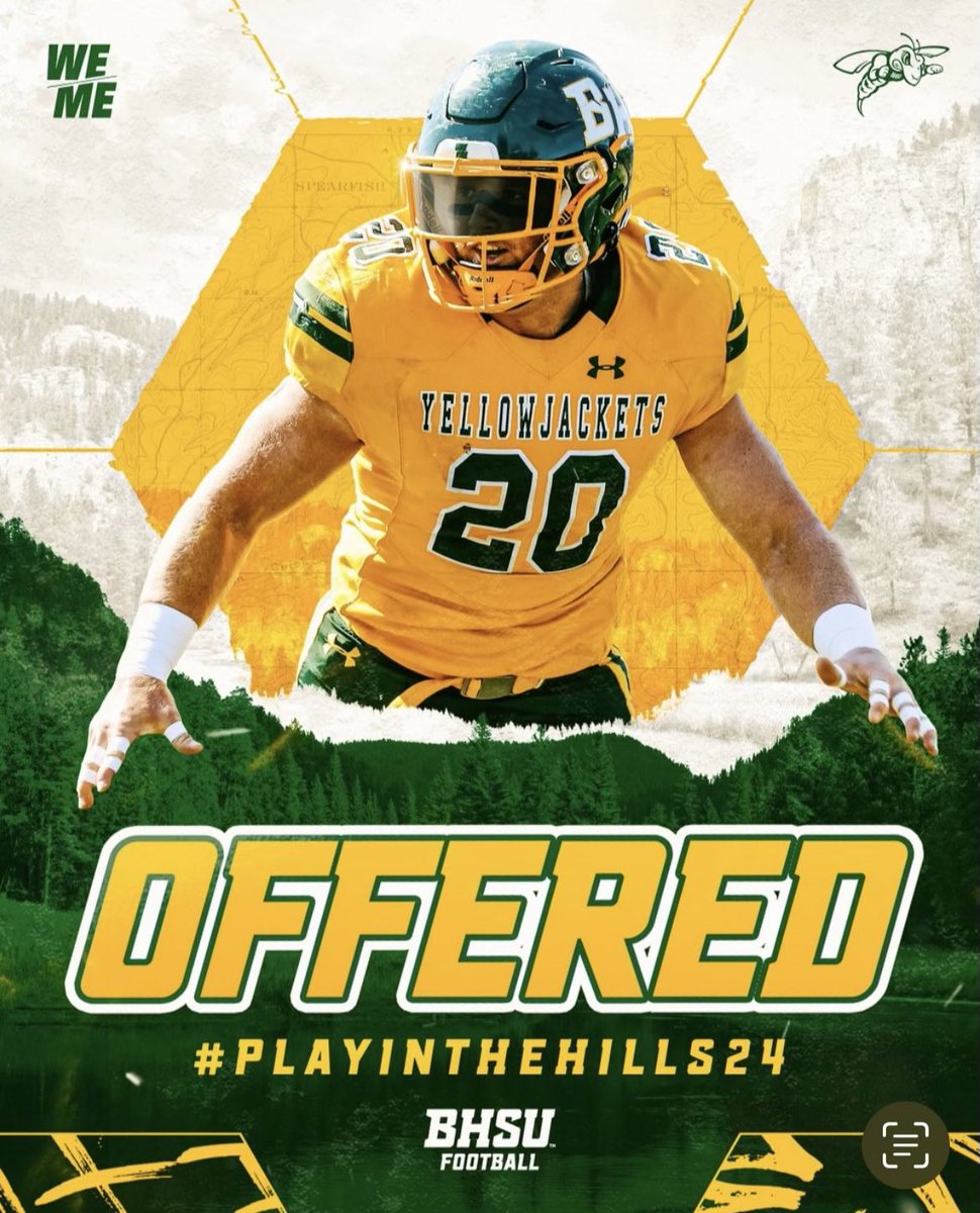 After a great conversation with <a href="/CoachBHopkins/">Brendan Hopkins</a>, I am blessed to receive an offer to continue my academic and athletic career at Black Hills State University!