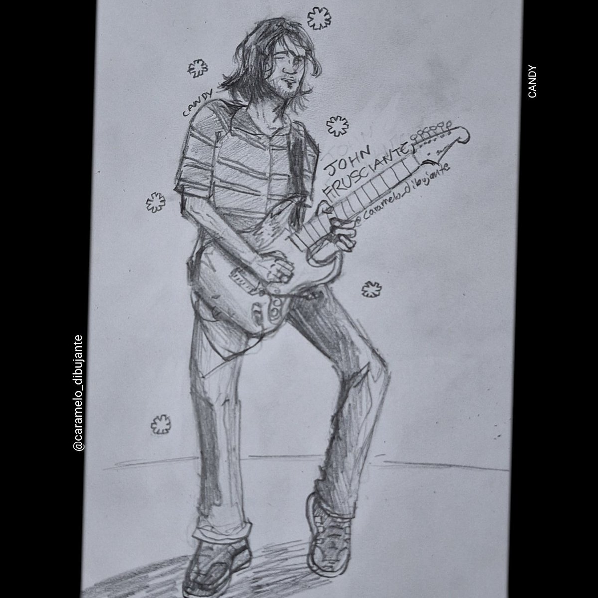 Candy32115's tweet photo. Johnny Frusciante !❤️🎸 made with a pencil 
#redhorchilipeppers
#johnfrusciante 
#art #drawing 
@kalyssagoesah posted the photo 😄 https://t.co/B1ov4GvvDQ