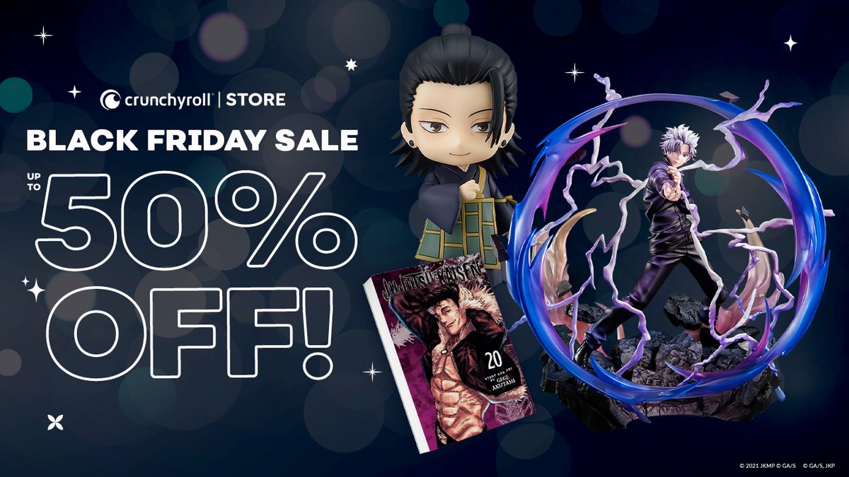 Dip a finger into @ShopCrunchyroll's Black Friday JUJUTSU KAISEN sale! Summon deals on manga, home video, figures and LOTS more! 🎁🔥 👉 GO: got.cr/jjkbf-tw
