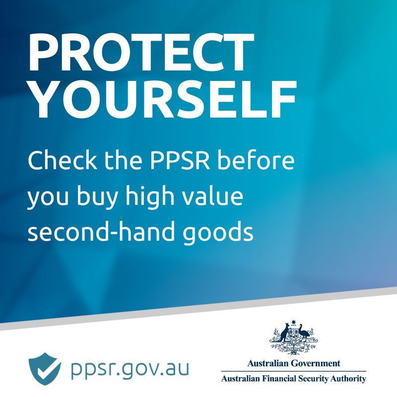 AFSA_gov_au's tweet photo. Buying second-hand farm machinery? A horse float? A trailer?

For just $2 you can protect yourself when buying high value second hand goods by ensuring that it is debt free. 

Go to: https://t.co/qzjAEA2DNe 

#PPSR https://t.co/EvgP1Q6qR8