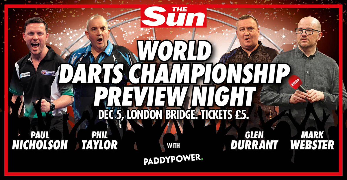 Join us in London for an evening of World Championship previews on the 5th December!

Tickets are just £5 and it's right next to London Bridge. Hopefully see you there! ⚡

🎟️: thesun.co.uk/sport/24756732…