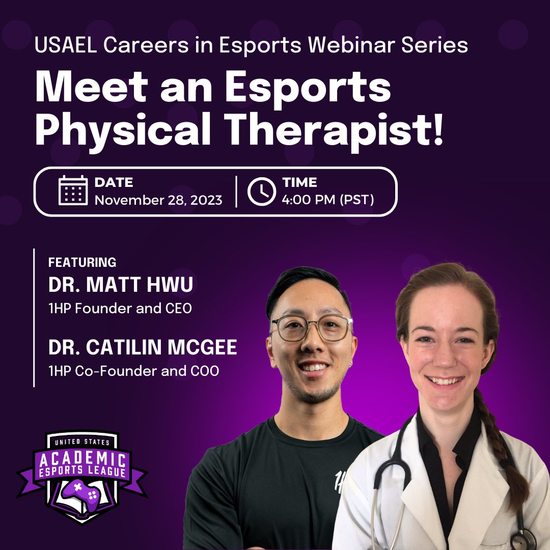USAELesports's tweet photo. 🎉 Don't miss next week's Careers in Esports webinar featuring the team from @1HP_Official 🩺 https://t.co/BEay2CUYSN
