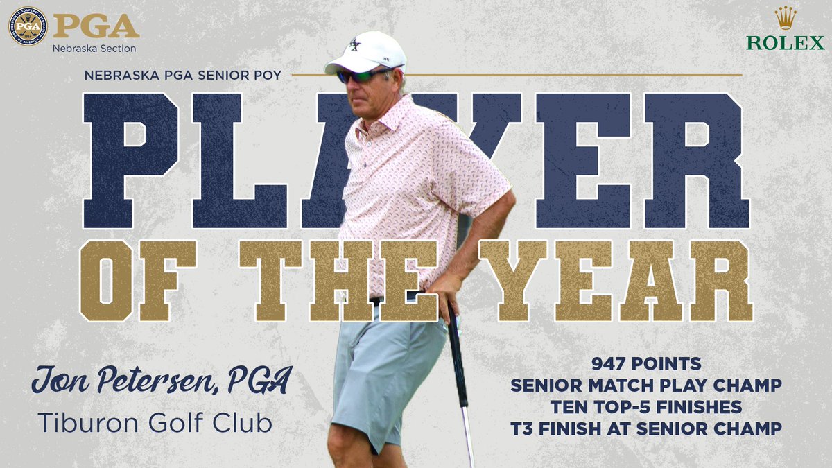 2023 NEPGA Senior Player of the Year 🏆

After a stellar season, <a href="/JP_GolfShop/">Jon Petersen</a> of <a href="/TiburonGolfClub/">Tiburon Golf Club & Banquet Facility</a> brings home POY honors for the first time. 👏

🔹947 Points
🔹Ten top-5 finishes 
🔹Senior Match Play Champ
🔹T3 finish at Senior Champ

#NEPGAPOY | <a href="/ROLEX/">ROLEX</a>