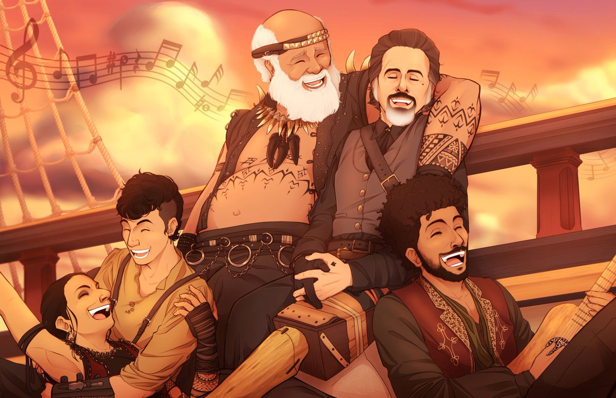 The Kraken Crew jam session✨️🏴‍☠️

#OurFlagMeansDeath #ofmds2 #izzyhands #frenchie #fang #jim #archie