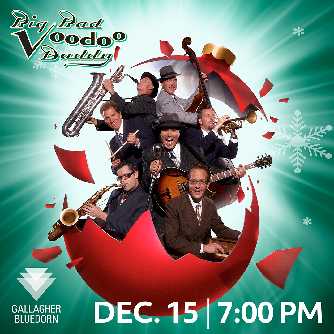 Want to see the Wild & Swingin' Holiday Party in Cedar Falls, Iowa?! Make sure you grab your tickets for December 15 at the @GBPAC now! bandsintown.com/e/104571474