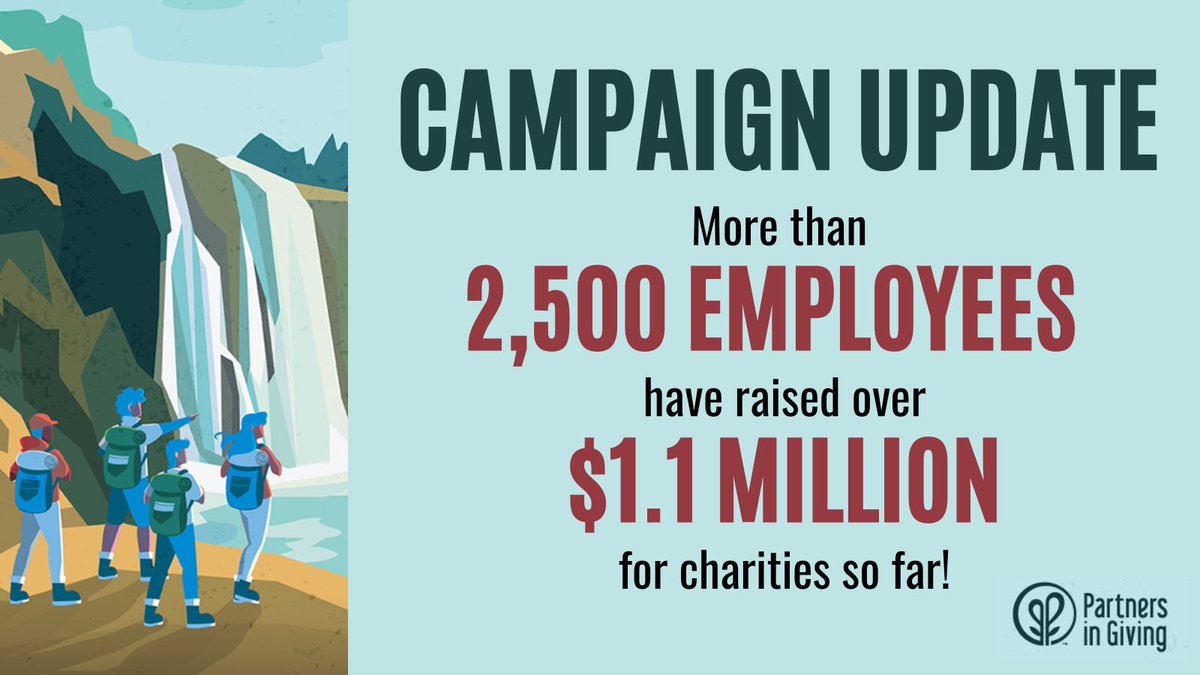#PartnersInGiving Update: 2,500+ State, UW, and UW Health employees have pledged over $1.1 million to charities so far. We are so very thankful for all of our generous partners in giving! Join us at giving.wi.gov to “Be Part of Something Bigger.” #WIGives
