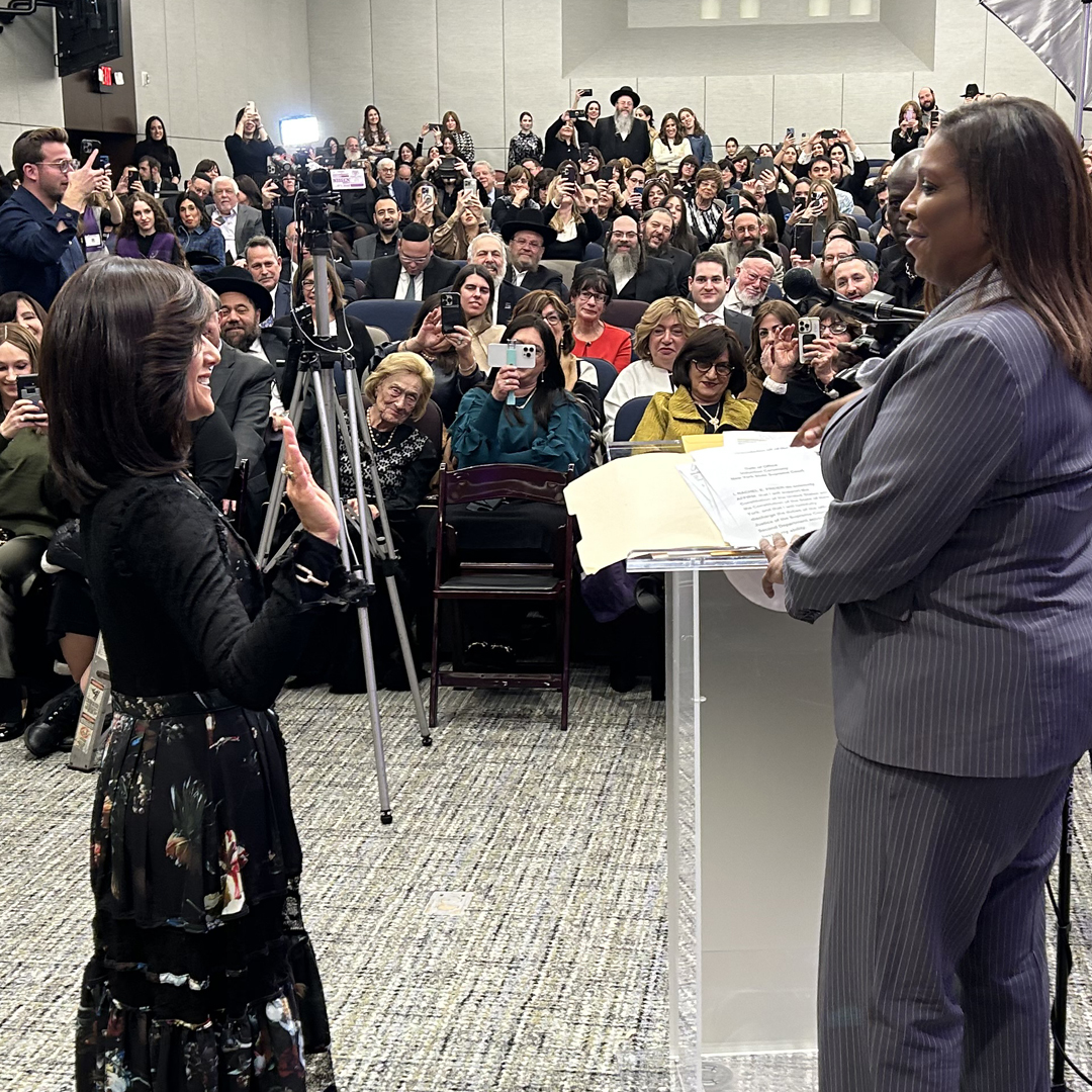 brooklynlaw's tweet photo. When Hon. Rachel Freier ’05 officially became the first Hasidic female justice to serve on the New York Supreme Court, it was only the latest in a career of barrier-shattering achievements. https://t.co/a4qrLlEsGa 
#brooklaw #brooklawalumni https://t.co/37Vc9fSEeK