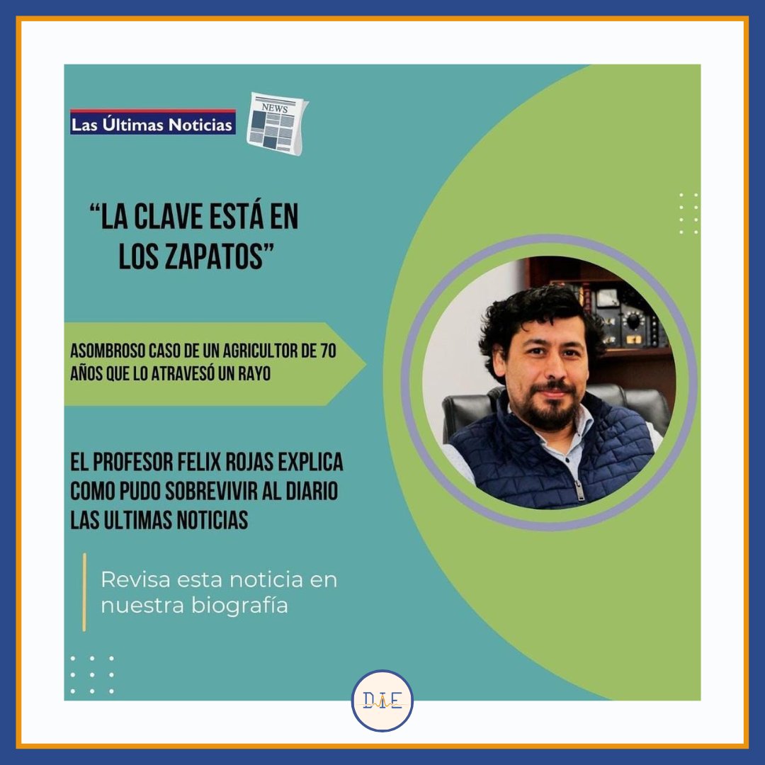 Te invitamos a leer esta noticia en la cual el Profesor Félix Rojas explica cómo pudo sobrevivir el agricultor de 70 años a la caída de un rayo ⚡️😱

Lee la noticia en: shorturl.at/bzAGN

#agricultor #chile #sobreviviente #inviernoboliviano
