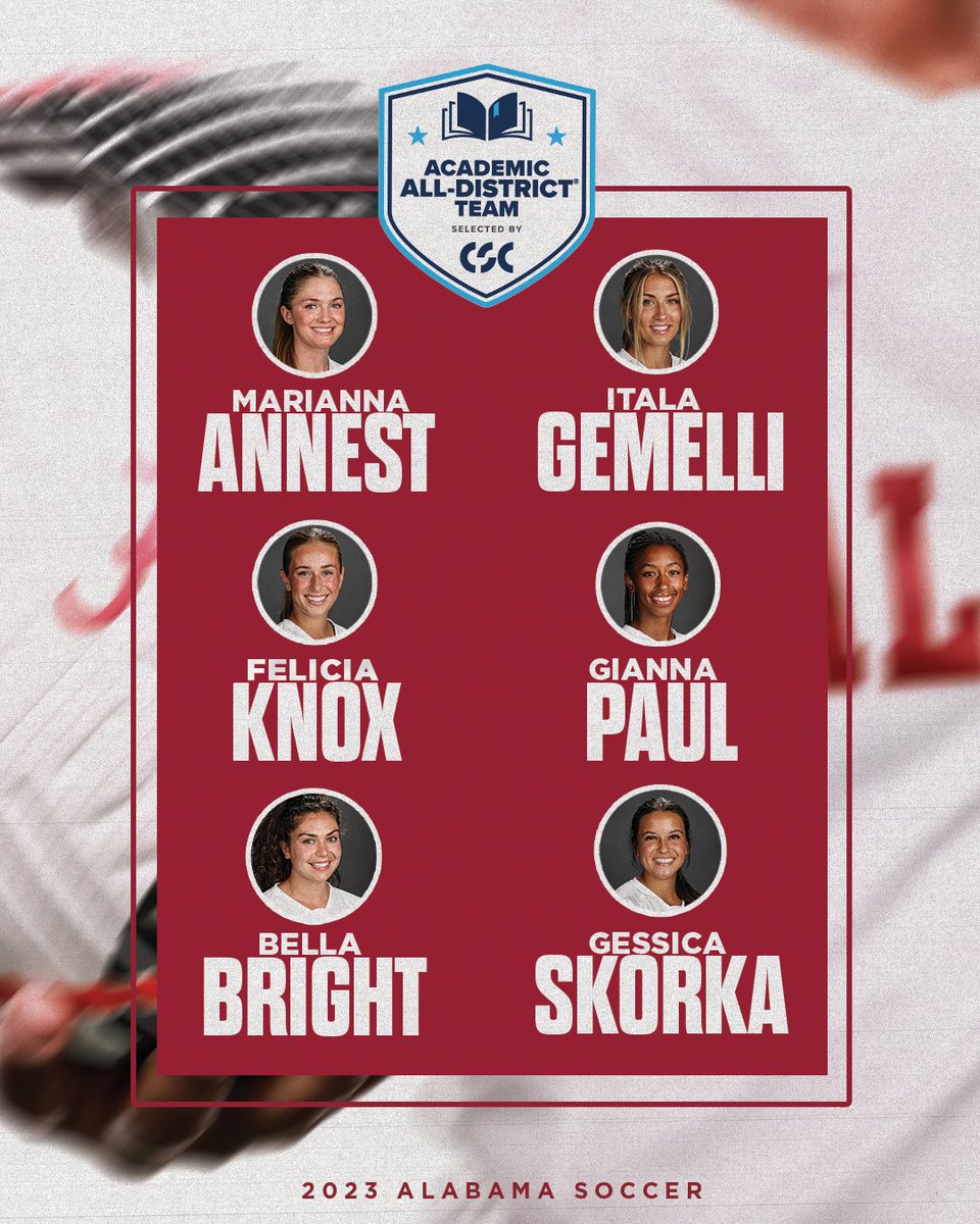Congrats to our six CSC Academic All-District Team honorees 🔥📚

📝rolltide.com/news/2023/11/2…

#RollTide