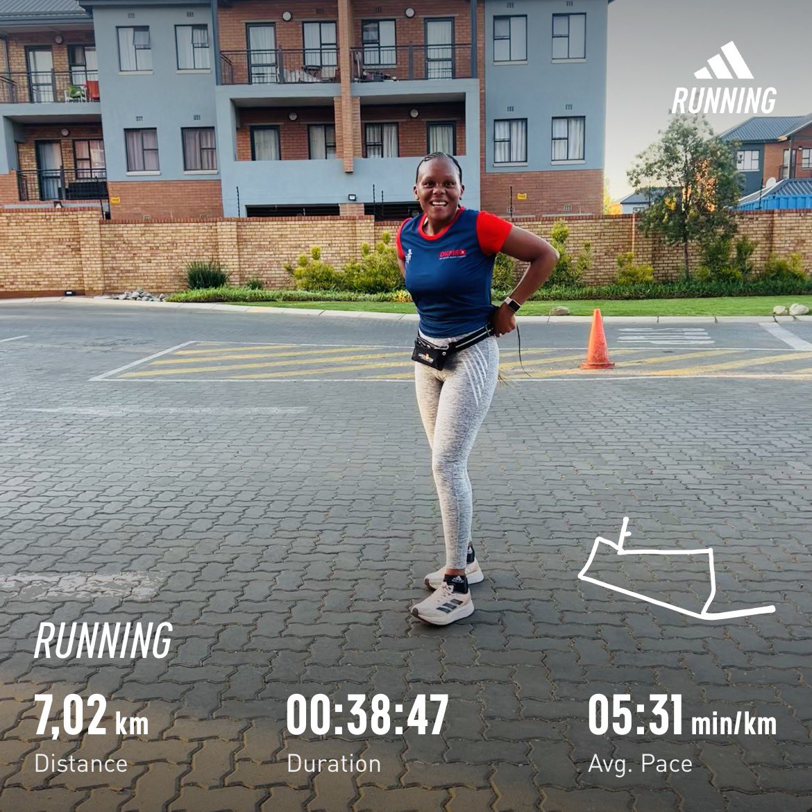 Morning run 🌸 #BudgetInsurancexRunningWithSoleAC #RunningWithSoleAC #BudgetRunThursday #RunningWithTumiSole #BudgetRuns #FetchYourBody2023 #IPaintedMyRun #UnitedByHope @dkms_africa @PaintFunRace