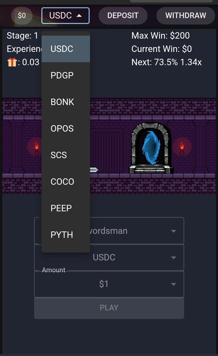 We just added $PEEP, $PYTH into our ecosystem.

Now you can flip your $PEEP and $PYTH airdrops in our game.

Play here :- pocketdungeons.xyz

Now we accept:- $USDC, $BONK, $OPOS, $SCS, $COCO, $PEEP, $PYTH

Enjoy degens!!!

#Airdrop #SOL #Solana