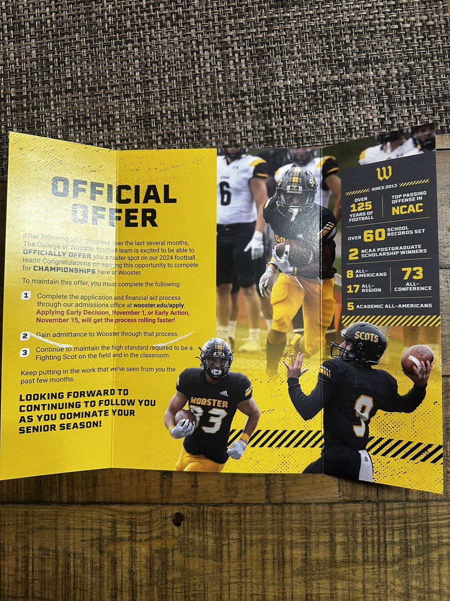 ChrisMorris____'s tweet photo. Blessed to say I’ve received my FIRST OFFER from The University of Wooster!!
@_coachkeet @WoosterSports @Coach_Colaprete #AGTG https://t.co/wWLrQ6kCfu