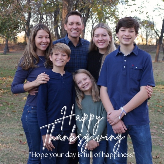 LtGovPinnell's tweet photo. As Oklahomans, we have so much to be thankful for. Wishing you a happy Thanksgiving from my family to yours! https://t.co/XYuhFP8UdA