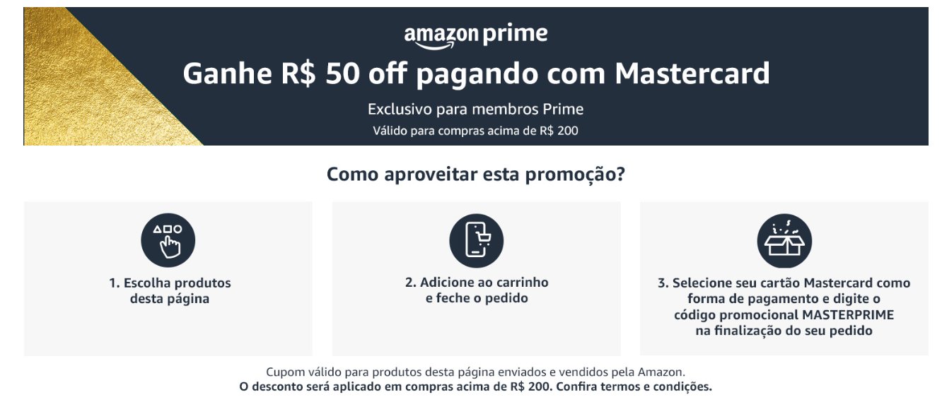 Ganhe até R$50 de desconto utilizando seu cartão Mastercard em