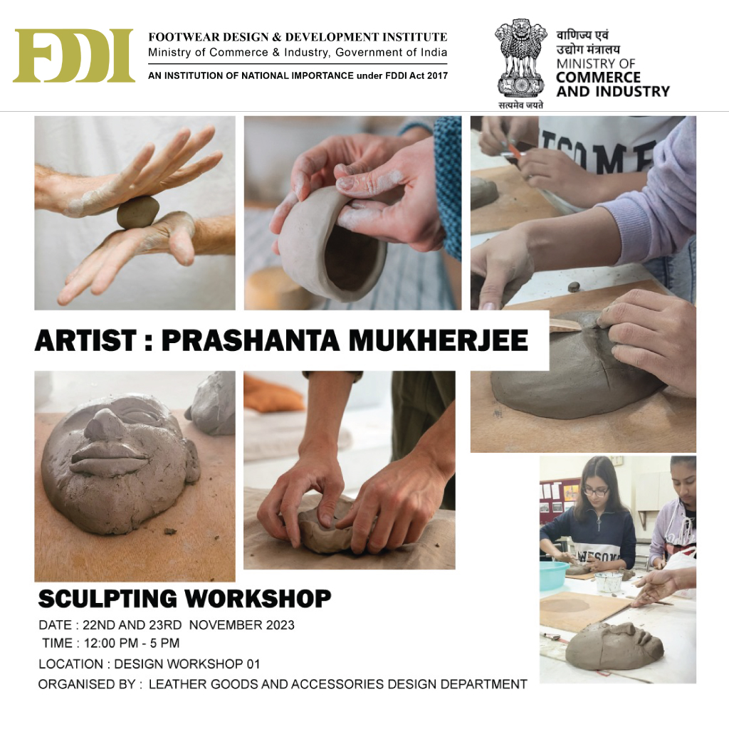 fddiofficial's tweet image. A Glimpse into the Leather Goods &amp;amp; Accessories Design Workshop at FDDI Campus, featuring a Sculpting Masterclass by Renowned Artist Prashanta Mukherjee. #DesignInFocus #fddiadmissions2024