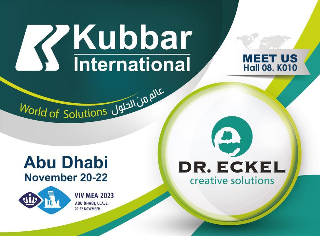 Good morning, Abu Dhabi! We are at VIV MEA and hope to meet at Kubbar International's booth in Hall 8, K010💡 👩‍💻  🌟 See you soon! #VIVMEA #DrEckel #KubbarInternational