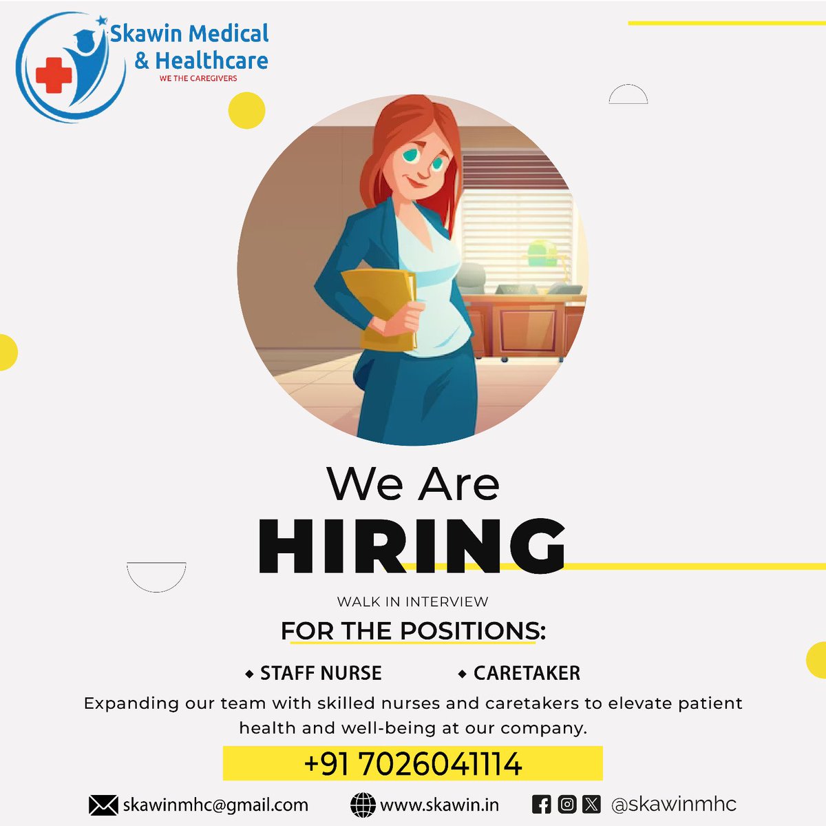 KavithaReddyKR's tweet photo. Skawin Medical & Healthcare , Contact 7026041114 @skawinmhc
#HomeCare #Healthcare #ElderlyCare #CriticalCare #BabyCare #PostOpCare #PatientCare #Nurses #CareGivers #Attenders #Physiotherapy #HomeTest #VitalsCheckUp #MiddleEast #India #NewZealand #Bengaluru #Skawin #HomeNurse #GDA #HHA #GNMNurses #GDATraining #HHATraining #SkillDevelopment #Jobs #NursingJobs