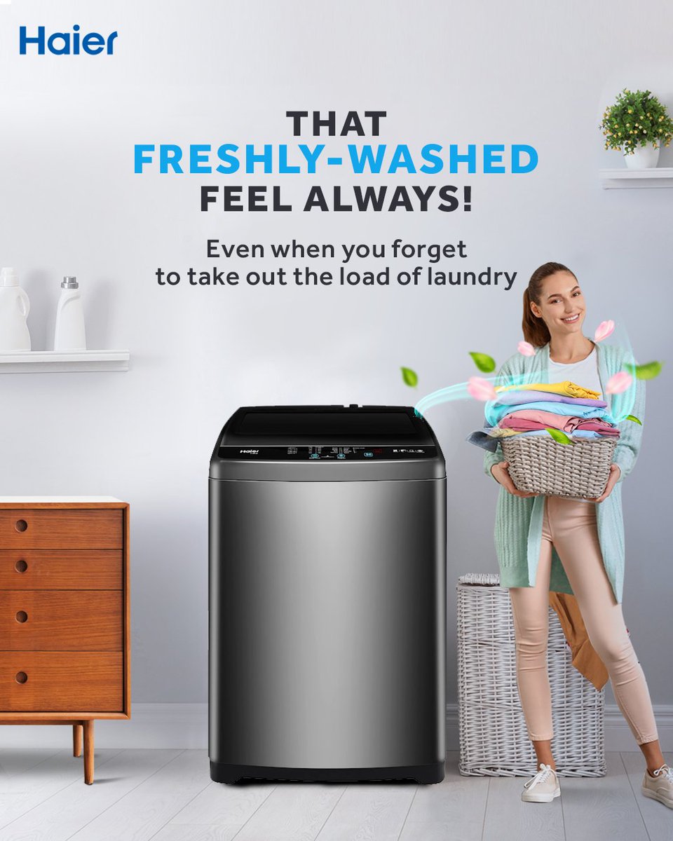 IndiaHaier's tweet photo. Introducing the Haier 306 Series Top-Load Washing Machine with the industry’s first Ultra-Fresh Technology to keep your clothes fresh and wrinkle-free in the machine.
To know more : https://t.co/Zq3W1dWBLl
#Haier #Inspiredliving #TopLoad #WashingMachine https://t.co/g5eLfrDUMy
