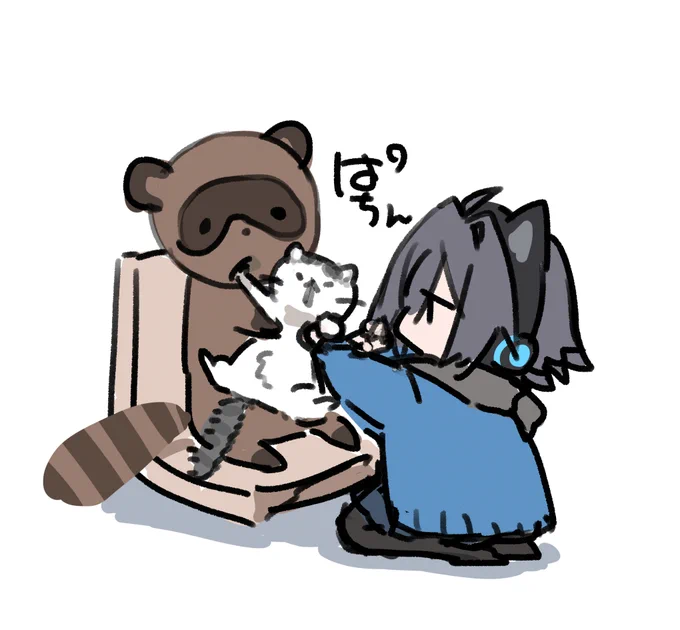 白夜マオ (byakuya_mao)6 か月前すぱるたとうちゃんとゆんさんとだいふく何のスパルタか忘れたので最近のスパルタ爪切り画像です。交換してくれてありがとう～! 