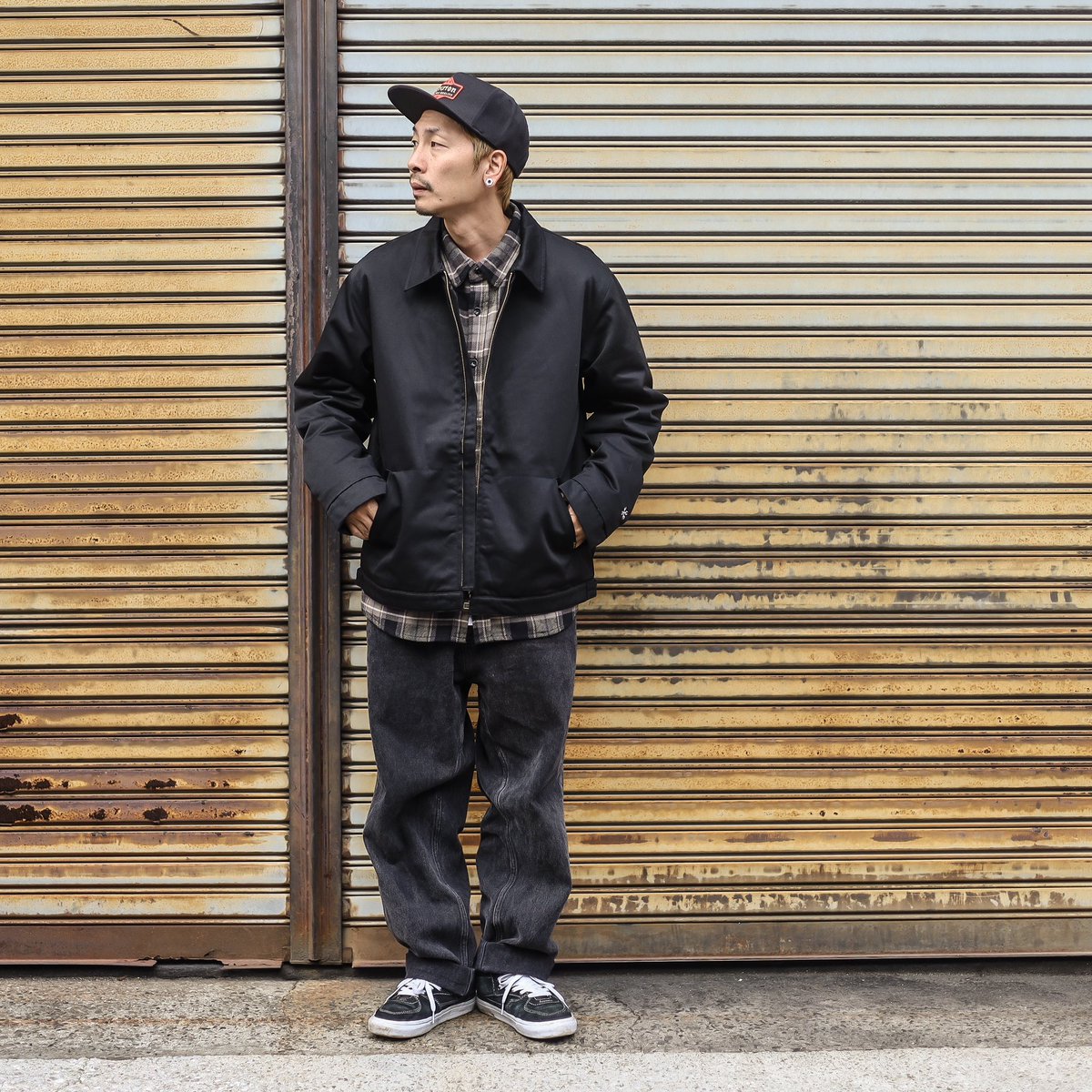 ブラック ノーカラージャケット ブルスコ コットン 【美品】brusco.k