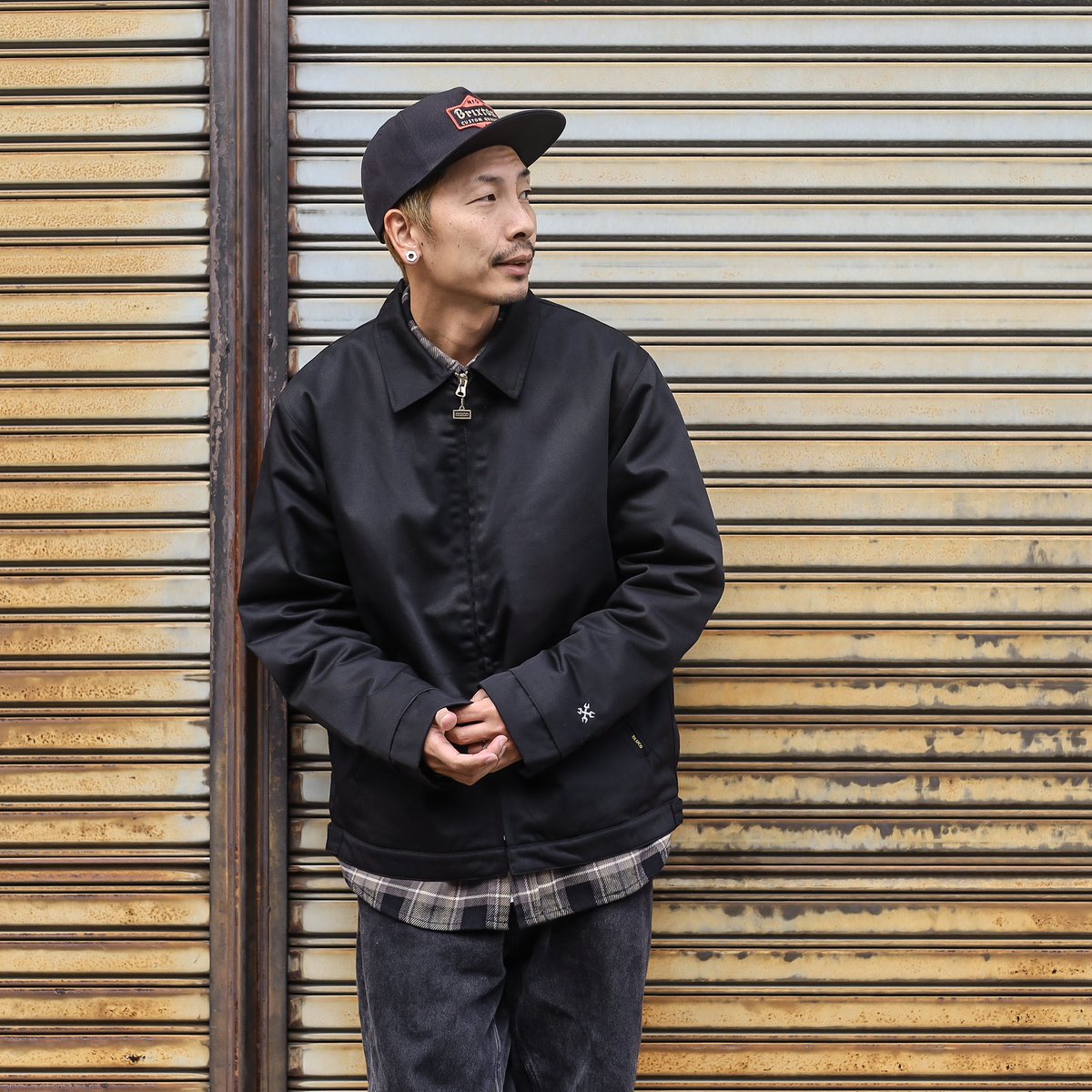 XLサイズ　ブルコ　BLUCO ノーカラージャケット　オリーブ　コラボ新品未使用