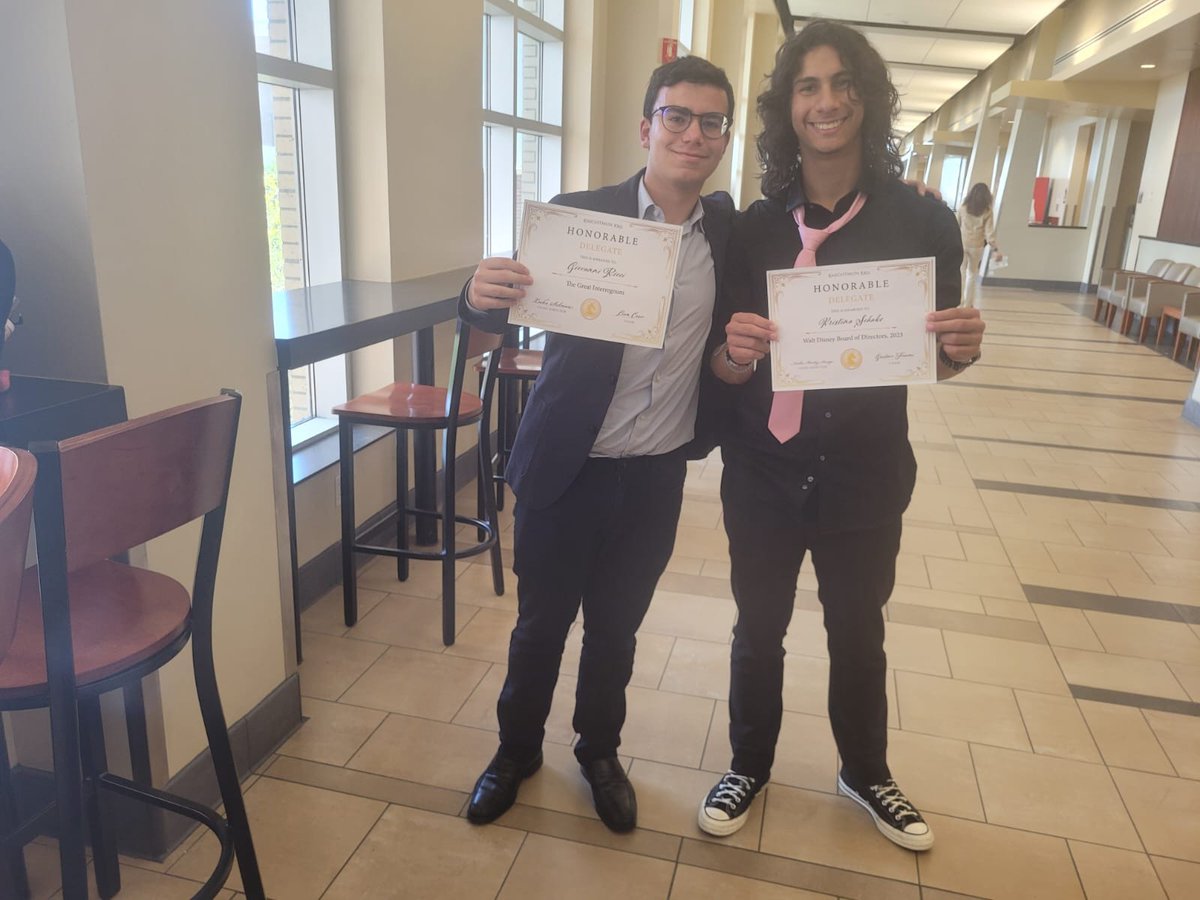 muncbhs's tweet photo. KNIGHTMUN 2023 was amazing! We all had a lot of fun and won various awards!

Joao Corbett-Honorable Delegate
Noa Batista-Honorable Delegate

It was such a great experience and we thank UCF for hosting this and our delegates for participating!💙

@PrincipalCBHS  @AP_CBHS  @AP_Roca https://t.co/guYYNLzeN0