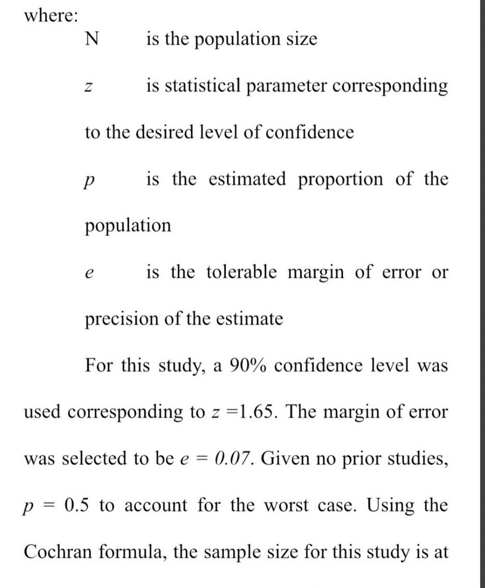 Agh17108165's tweet image. Lf: ACAD HELPER ACAD COMMISSIONER ‼️‼️‼️

Task: COMPUTE SAMPLE SIZE RESEARCH Familiar with COCHRAN
-(may acad helper na po na gumawa before kaso may adjustments but afk po kasi si commer)

Deadline: TODAY till TOMORROW (Nov. 24)
Budget: ₱200-₱350

#commstwt #acadhelper