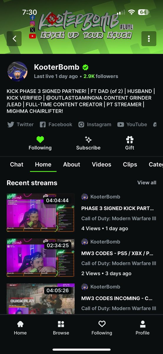 Ducckzz's tweet photo. @KooterBomb @OutlastGamingNA @MighmaOfficial @MighmaMob @KickCommunity @kick We trying again for PC!  @zhaonave @YRcav3 https://t.co/o4EpJizPGs