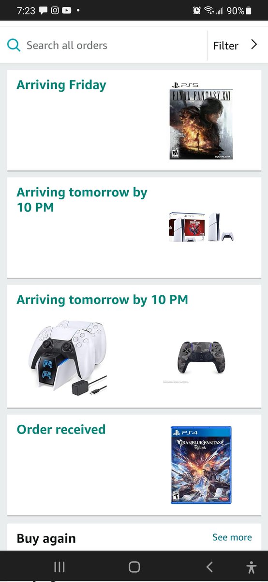 All these Things Just came in Except FF16, which'll be my 1st PS5 game Ever! (The Granblue Relink is another preorder from a while back, lol) Glad to Finally have a PS5 😊🤘🥳 I don't really feel like I missed out on much🤷‍♂️LOL, & I mean it #hottake Now, Glad 2 own a PS5-Slim💯🙏