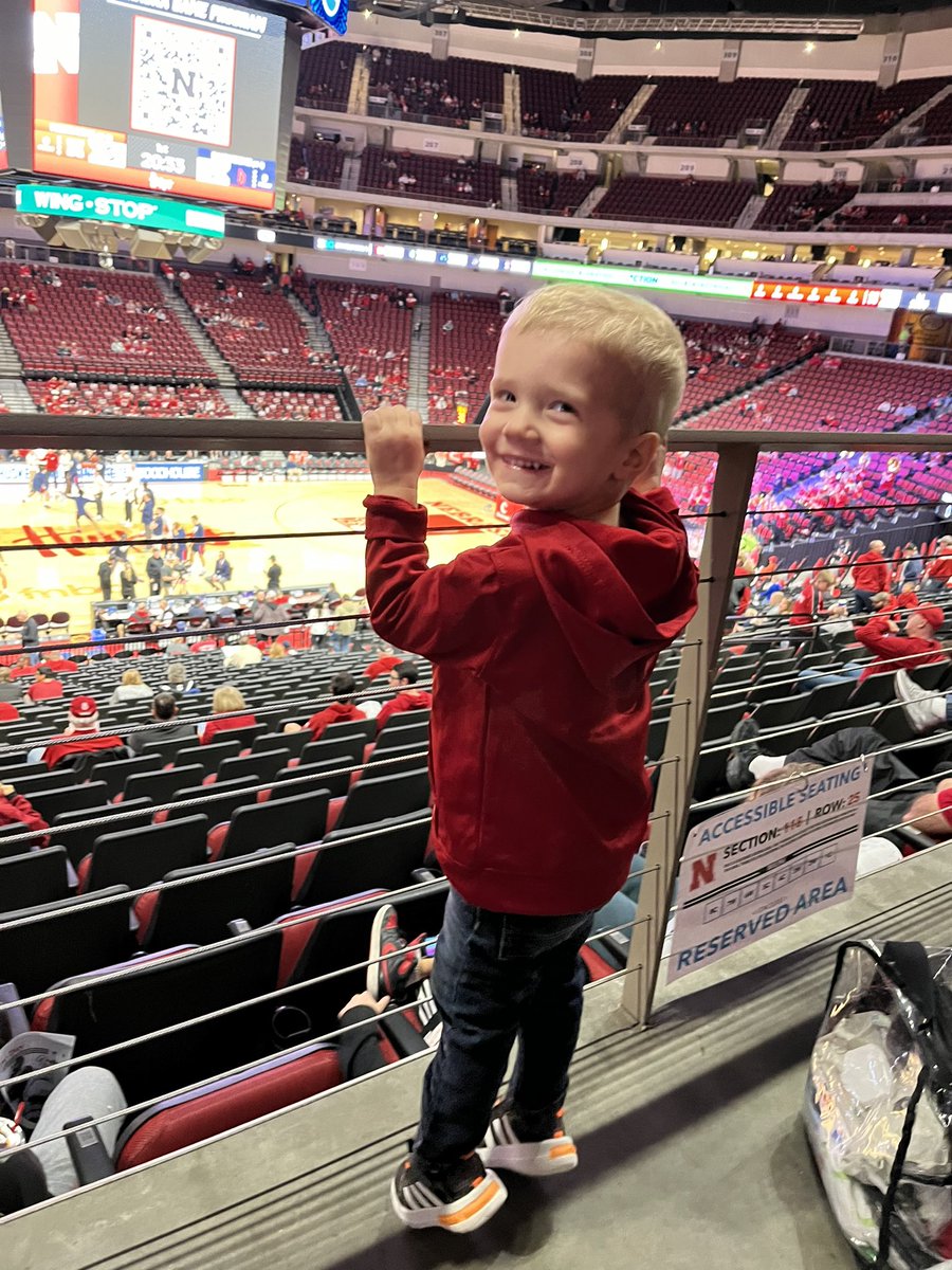 BRIANdein's tweet photo. @Huskers @HuskerMBB Beau is ready for his first Husker Basketball game of the year! https://t.co/y02xbG7Tff