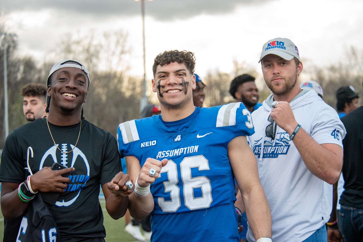 5’10 190lb free safety
3 Year Starter on defense and special teams <a href="/AssumptionFB/">Assumption University Football</a> 
Looking for an opportunity to continue my academic and athletic career as a Grad Transfer with 1 year of eligibility remaining.

Games Played-25
Total Tackles- 114
TFLS- 6
Sacks- 1
INTs- 3
PBUs- 11