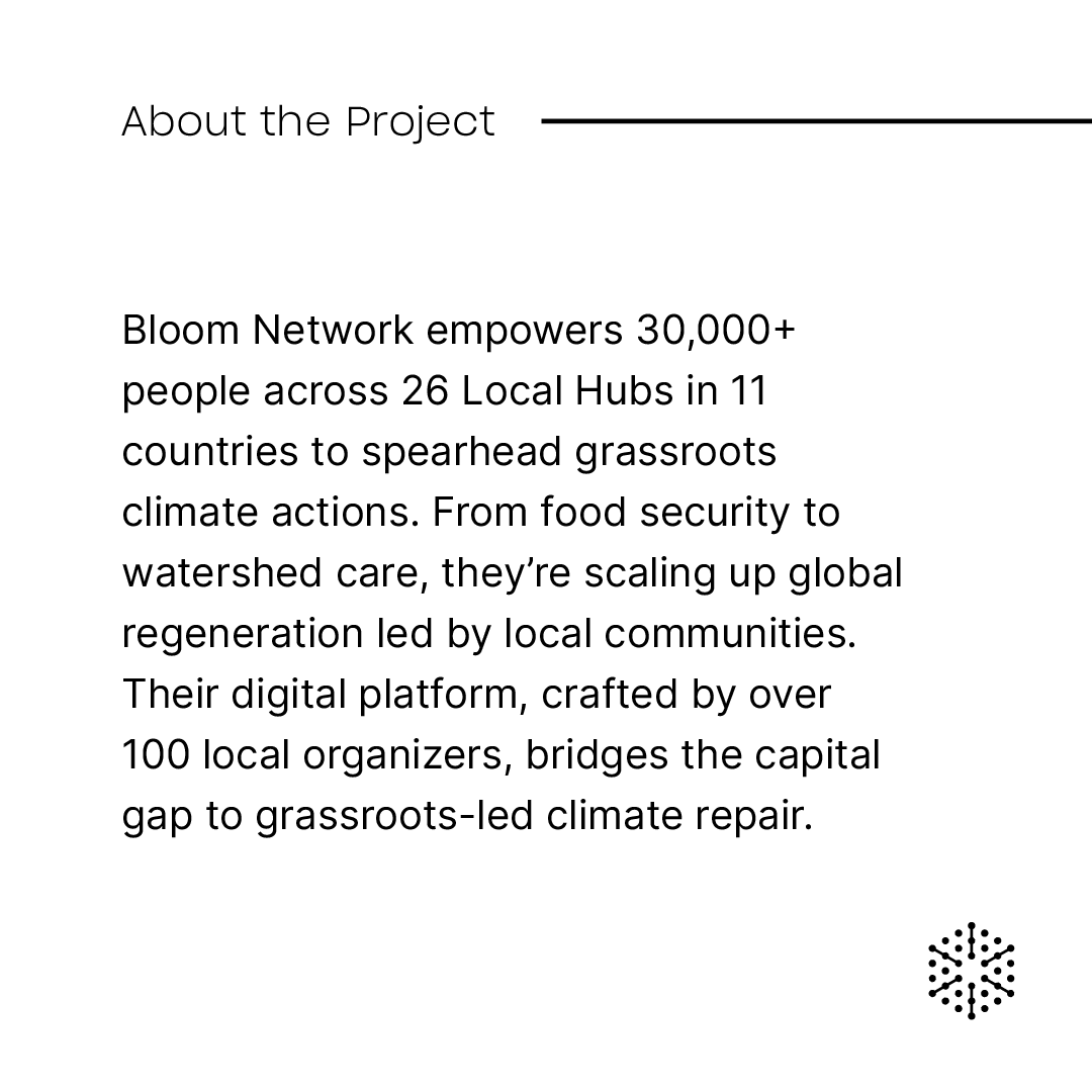 OpenCivics's tweet photo. Showcase: Genesis Round Grantee – Bloom Network
Donate: https://t.co/vajl3Mug8O
#GG19 #Gitcoin #deciv https://t.co/4guHfjpx4h