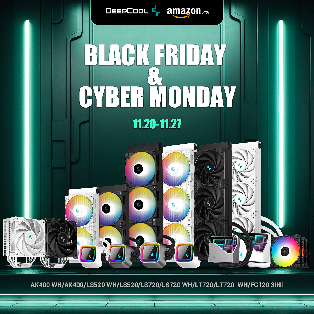 DeepCoolNA's tweet photo. Calling all our fans in Canada, Get ready to shine this Black Friday! 

▶️https://t.co/GyaxkRjach   - https://t.co/axpmKTXtgk
  
 NOV 20 to NOV 27, 2023

#deepcool #esports #tech #Aircooled #CPUCooler     #argb #pcgaming  #ak620 #BlackFriday  #AIO #LS720 #Deals #fypシ https://t.co/fZ7Q148aVh